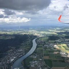 Flugwegposition um 15:33:41: Aufgenommen in der Nähe von Waldshut, Deutschland in 1248 Meter